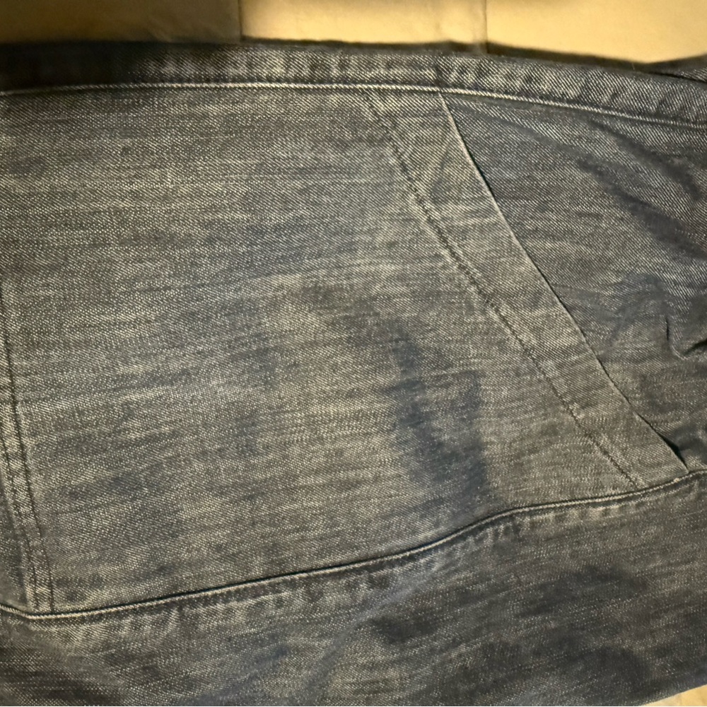 Elegant Blue/ Black Wide-Leg Women's Jeans by Lisa Bayne of Artful Home. Size XS - Picture 6 of 10